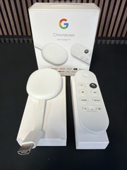 Google Chromecast with Google TV (Snow) Model GA01919-US 4K UHD
