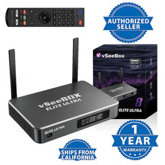 2026 vSeeBox Elite Ultra 8 Smart Media Box, 21+ apps, 4 Way Viewing, User DVR.