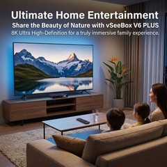 VseeBox v6 Plus Tv Box Bluetooth Split Screen Multiview for Home Entertainment