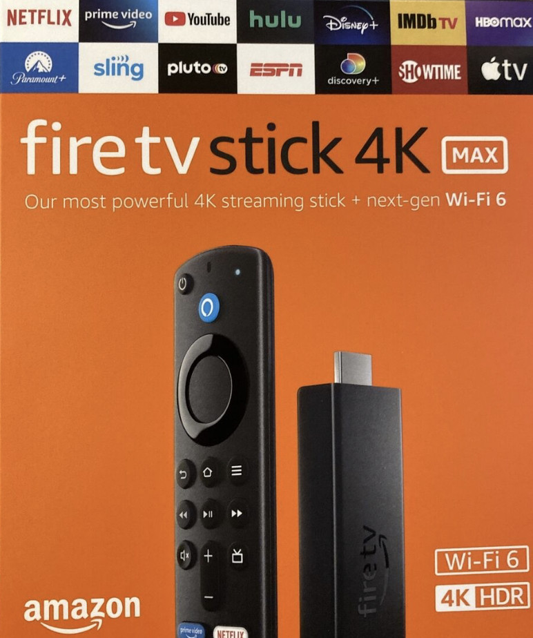 AMAZON FIRE TV Stick 4K MAX, Wi-Fi 6, Alexa Voice Remote (All New 2021 MAX)