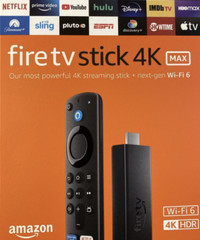 AMAZON FIRE TV Stick 4K MAX, Wi-Fi 6, Alexa Voice Remote (All New 2021 MAX)