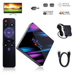 H96 Max Smart TV Box Android 9.0 Quad Core 64 Bit 4K HD 5.8GHz WiFi Media Player
