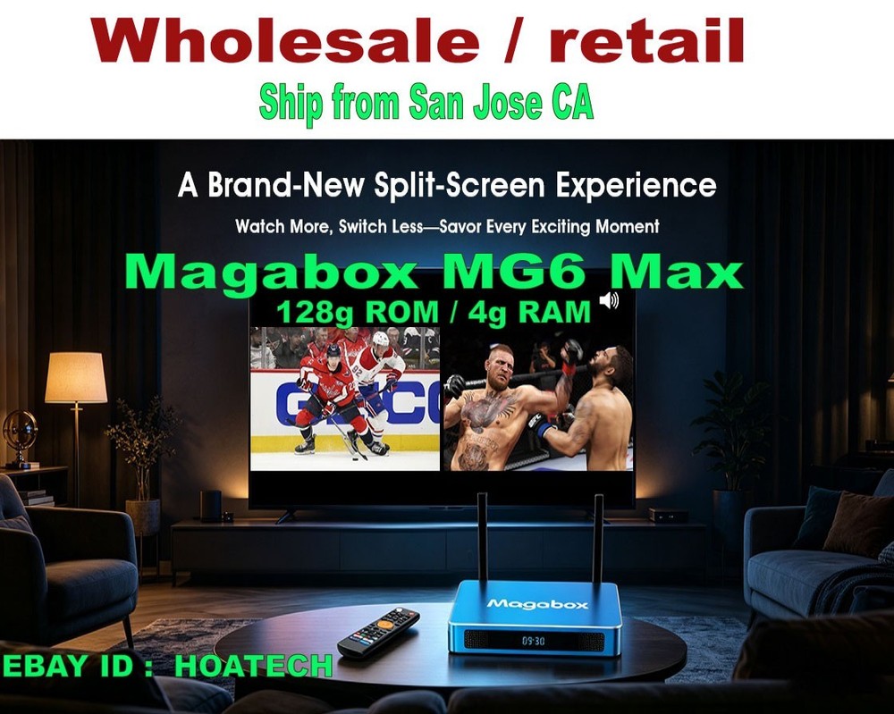 Wholesale retail 2026 Magabox MG6 MAX Box 4GB + 128GB Voice Command Remote
