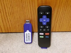 Roku 3500X Purple Streaming Stick with Remote & USB Power Cord EUC