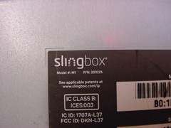 SLING SLINGBOX M1 MEDIA STREAMER WITH REMOTE CONTROL – NO POWER CORD INCLUDED