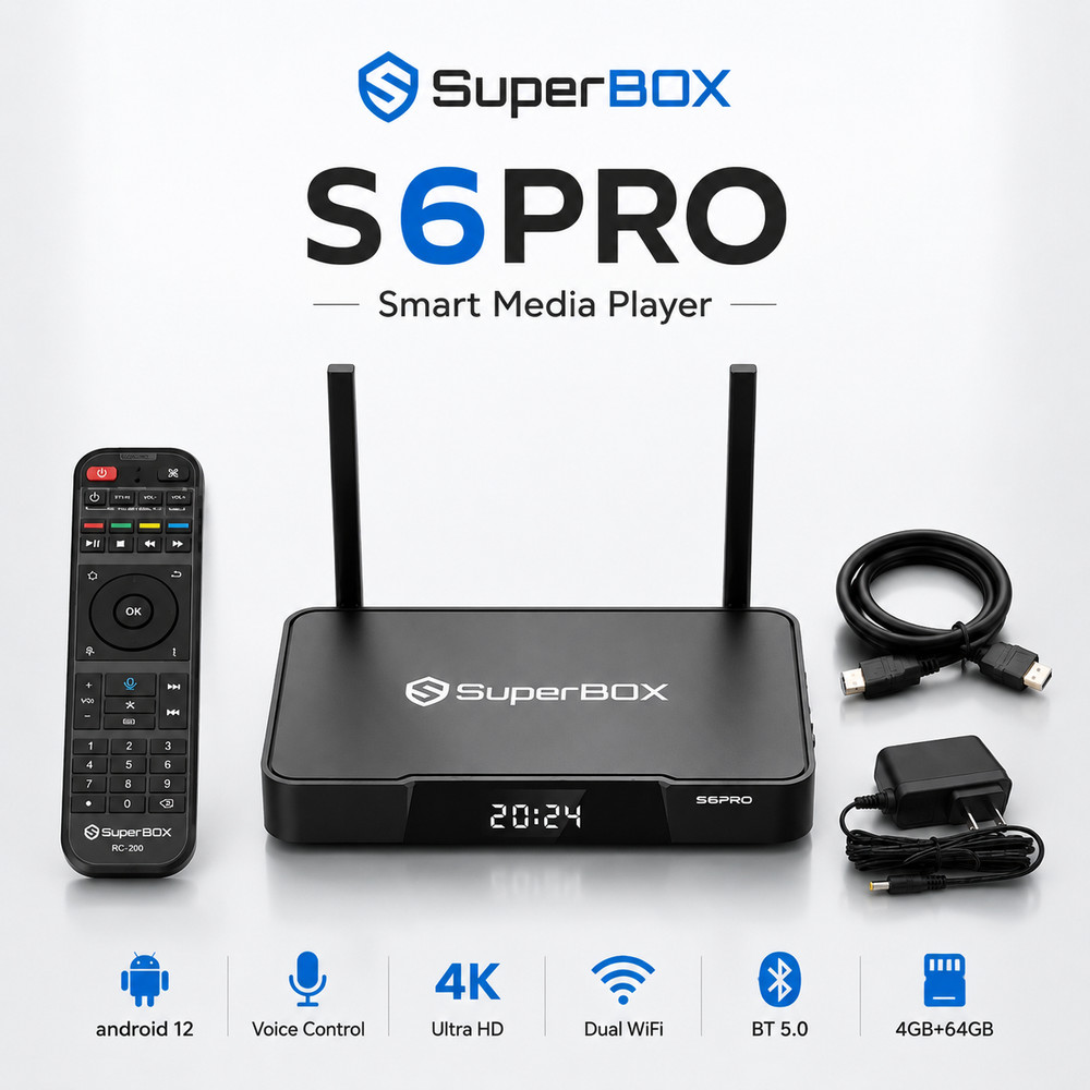 SuperBox S6 Pro TV BOX 6K Voice Control Enabled 100% True Price Message To Me