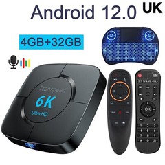 TV Box Media player Voice Assistant 8K 6K 3D Wifi6 2.4G&5.8G 4GB RAM 64G Top Box