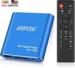 HDMI Media Player Blue Mini 1080p Full-HD Ultra HDMI MP4 Player for MKV/RM NEW