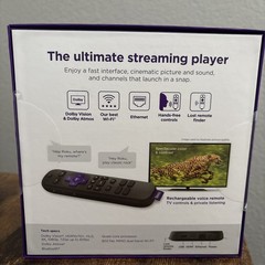 New ROKU Ultra HD 4K HDR Ultimate Streaming Device 4802R Rechargeable Remote