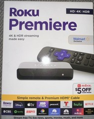 Roku Premiere 3920RW HD/4K/HDR Streaming Media Player,