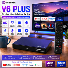 2026 vSeeBox V6 puls- Streaming Smart Media Device – Free Same Day Shipping