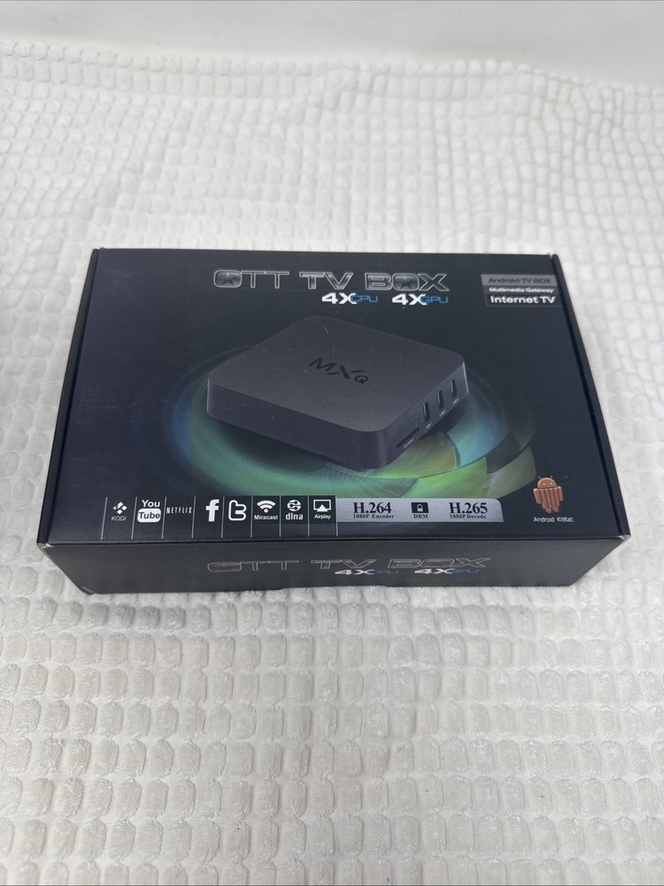 MXQ OTT TV Box 4x CPU GPU Android KitKat Internet TV Box 1080p. C