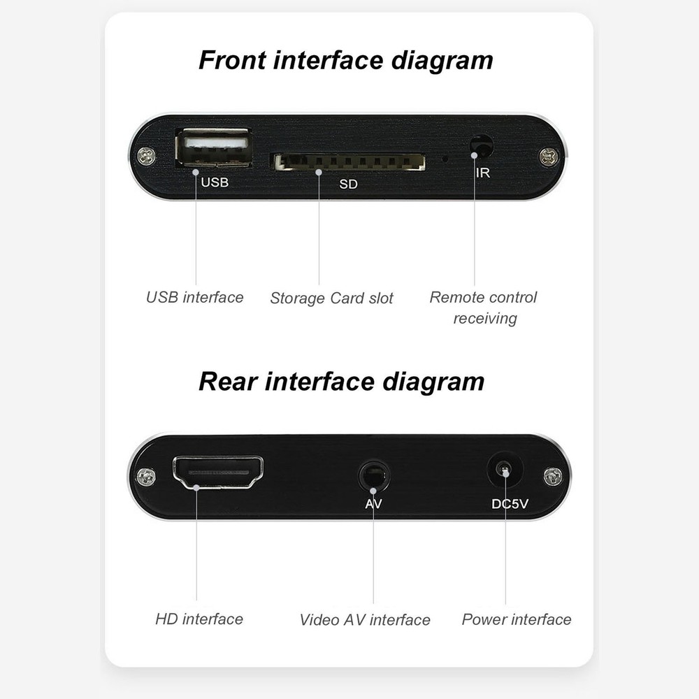 HD Video Player 4K High Resolution Mini Streaming Media Player For HD Multimedia