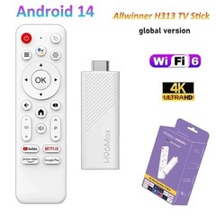 Android TV Stick H96 Max H313 TV Stick Google Voice Assistant TV Box Wifi6 BT5.0