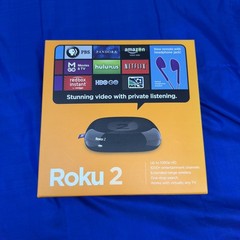 Roku 2 Media Streamer W/ Headphone Jack- Black (2720R) New & Factory Sealed