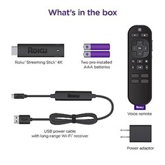 Roku Streaming Stick – Portable 4K/HDR/Dolby Vision Streaming Device, Voice Remo