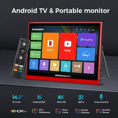 Android TV Monitor Bluetooth WIFI 14 Inch Screen Rechargeable