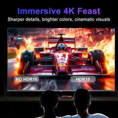 4GB RAM Android TV Box 14.0, 128GB ROM, 4K UHD, Dual-Band WiFi, Bluetooth, HDMI