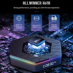 Smart Home Media Player 2.4G 5G Dual Band WiFi6 BT 5.0 4K Media Player TV B WENM
