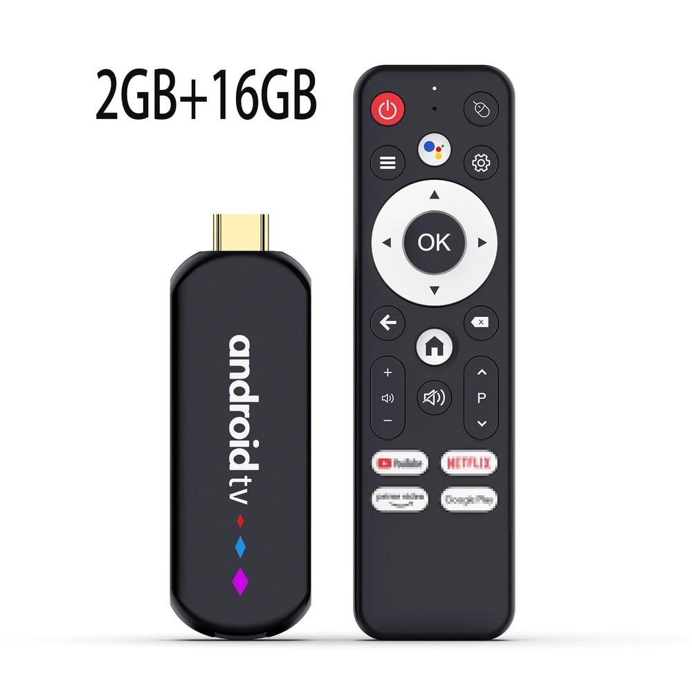 H96 Max Android TV Stick 4K Amlogic S905L Quad Core 2GB+16GB WiFi BT Remote