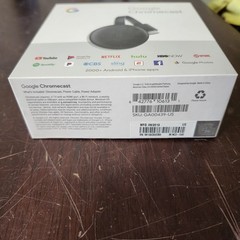 Google Chromecast 3rd Generation GA00439-US Streaming Media Player