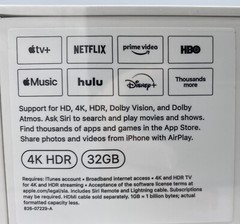 Apple TV 32GB 4K HD Media Streamer – Black (MQD22LL/A)