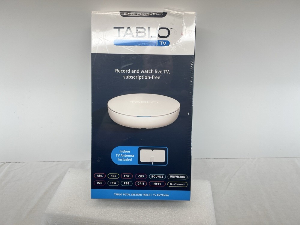 TABLO TV 2 Tuner 128GB DVR Over the Air w Antenna 50hrs Plus NEW