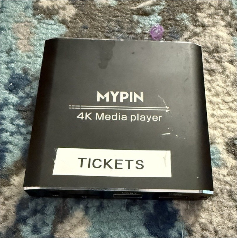 MYPIN 4K Media Player Box Black, Model MYPIN 4K, Ultra HD Streaming, HDMI Output