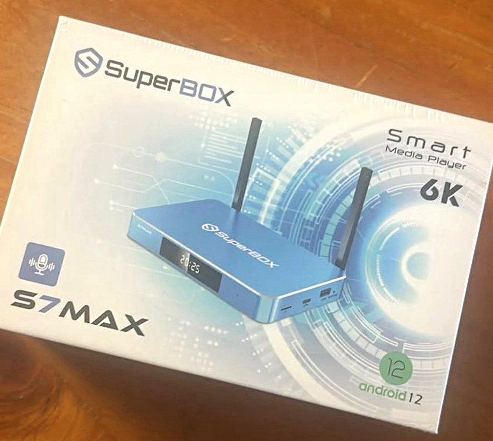 SuperBOX S7MAX 6K Android 12 Streaming Box 64GB Voice Control Wi-Fi BrandNew IB
