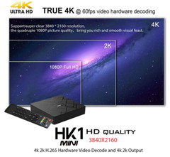 TV Box HK1 Mini (2 GB RAM & 16 GB ROM) 4K HD (Android 8.1)