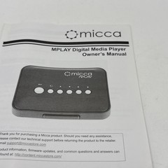 Micca MPLAY Mini Digital Media Player WITH REMOTE USB FLASH DRIVES TESTED WORKS