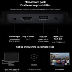 Xiaomi TV Box S (2nd Gen) 4K Ultra HD Streaming Media Player, Google TV Box with