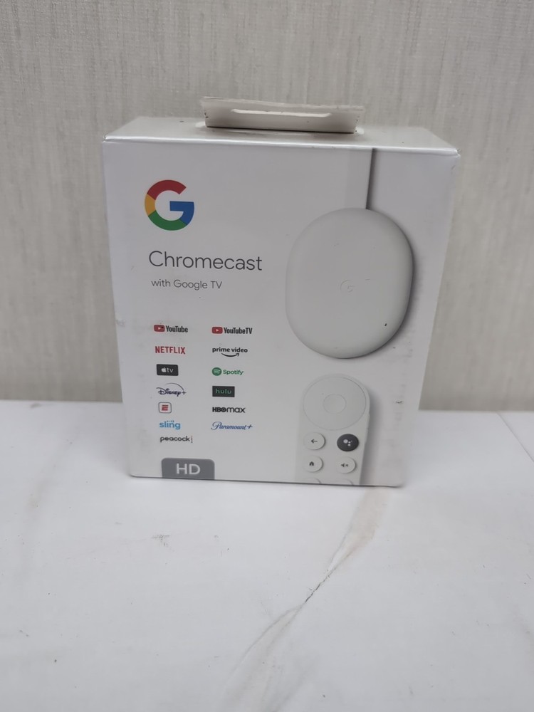 Google Chromecast with Google TV Media Streamer HD Snow A12