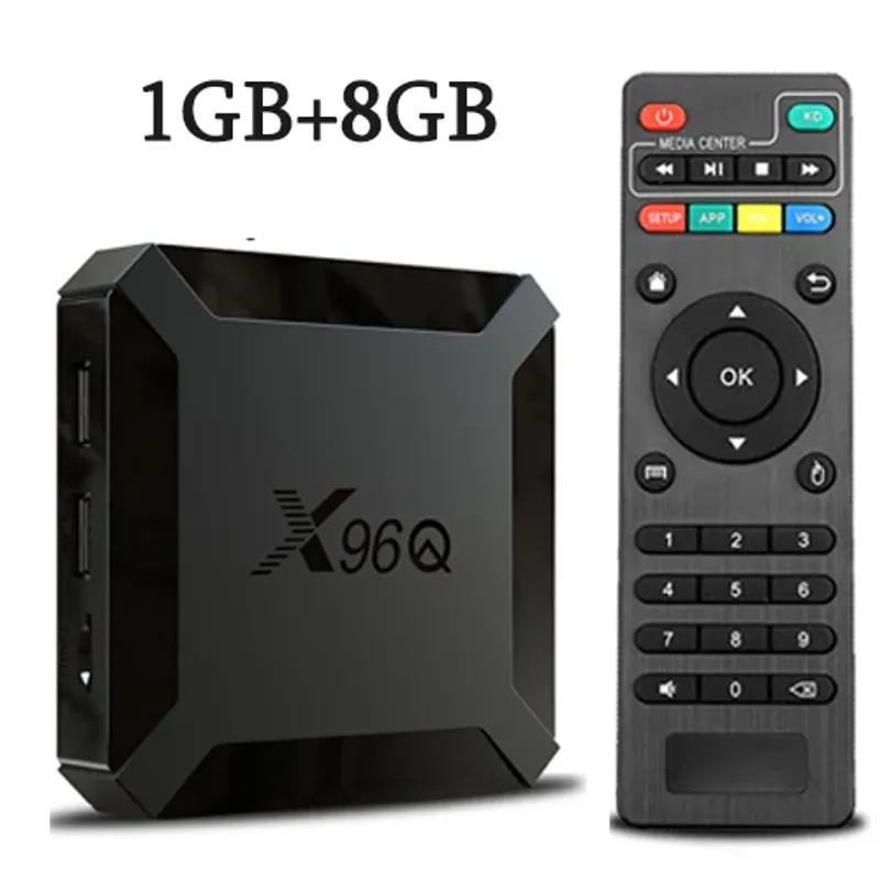 Hot X96Q Android 10.0 Fast Smart TV BOX 2GB 16GB Allwinner H313 Quad Core 4K 2.4