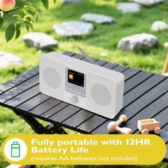 Lightweight IR4S Internet Radio with FM, Bluetooth & Battery Power for Anywhere