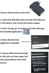OTG Cable Adapter for fire Stick 4K Max,Added Memory to Your fire tv Stick 3Pack