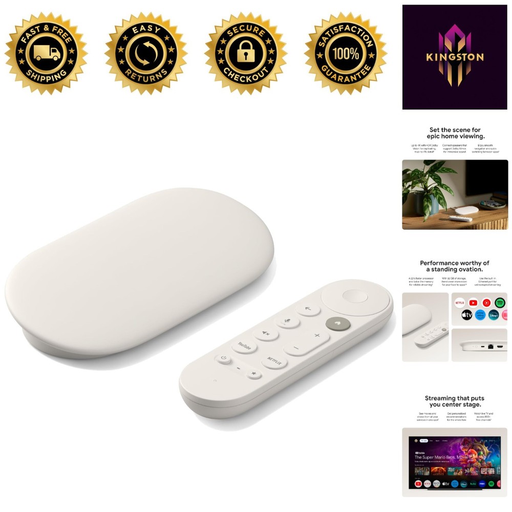 Fast Streaming TV Box – 4K HDR, Voice Control & 32GB for Ultimate Entertainment