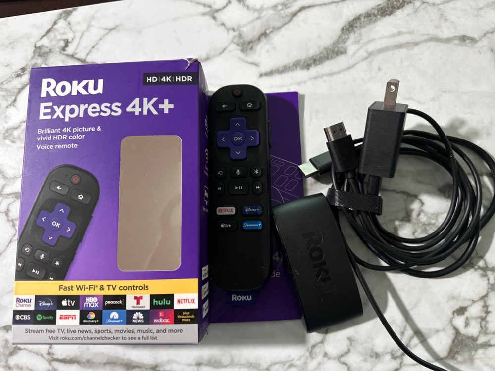 Roku Express 4K + Plus Model No.3941X2 Streaming Media Player HD/4K/HDR good!!!