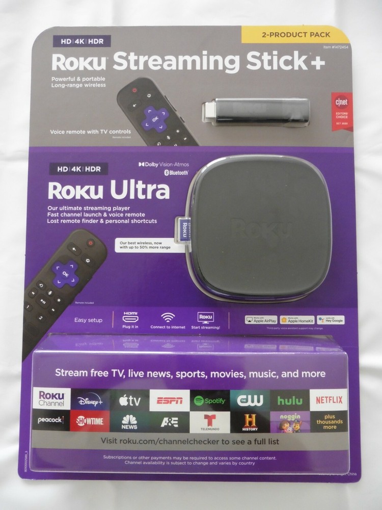 Roku Ultra and Streaming Stick + 2-product bundle – NEW!!