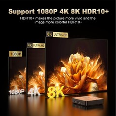 Mini Android TV Box 14.0, RK3518, 2GB RAM, 16GB ROM, Dual WiFi 2.4G/5.8G, 8K HDR