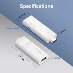 TV Stick H96 MAX H313 Wifi6 Android 14 BT5.0 Quad Core 4K Home Media Player Voic