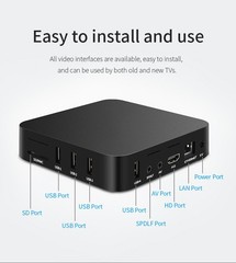 Smart TV Box Media Stream Player Android 13.0 WIFI 6 Quad Core 4K UHD MX PRO