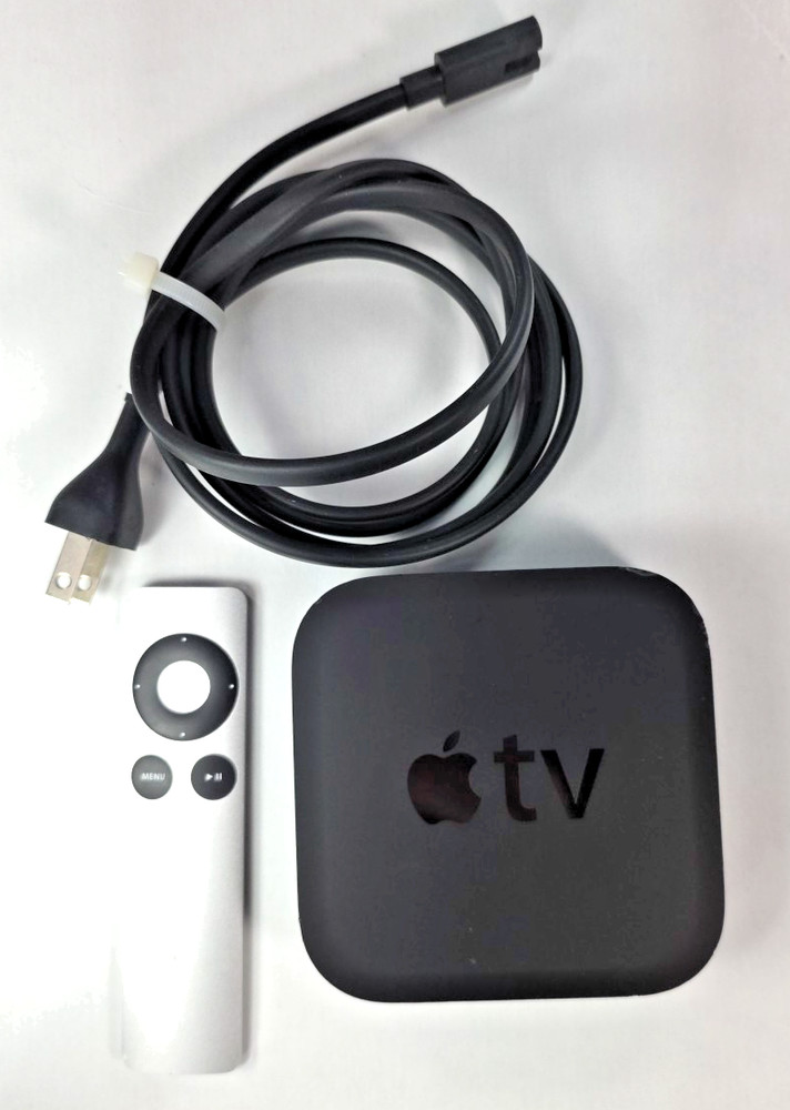 Apple TV 3rd Generation A1427 1080p Media Streamer w/Silver Remote & Power Cord