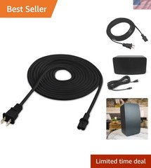 Elegant 12-Foot Power Cord for Sonos Devices – Compatible & Durable Black Cable