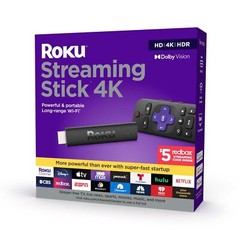 Roku Streaming Stick 4K Device 4K HDR Dolby Vision Voice Remote – 3820RW