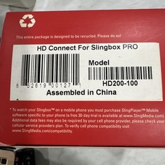 Slingbox Pro HD Connect Component Cable Model HD200-100 New Open Box 2006