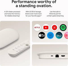Google TV Streamer 4K Porcelain Fast Streaming Voice Search