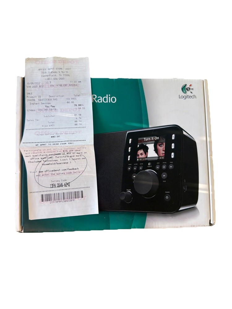 Logitech Squeezebox Radio Wi-Fi Internet Radio w/ Original Box Sealed w/ Receipt