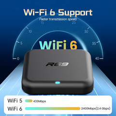 Android 14.0 TV Box, RK3518 Quad-Core, 2GB RAM, 16GB, 4K, Wi-Fi 6, uetooth 5.0