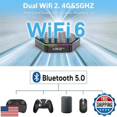 Android 12.0 TV Box, 6k/3D HD Tv Box H618 Quadcore 4GB RAM 32GB ROM 2.4G/5.0G